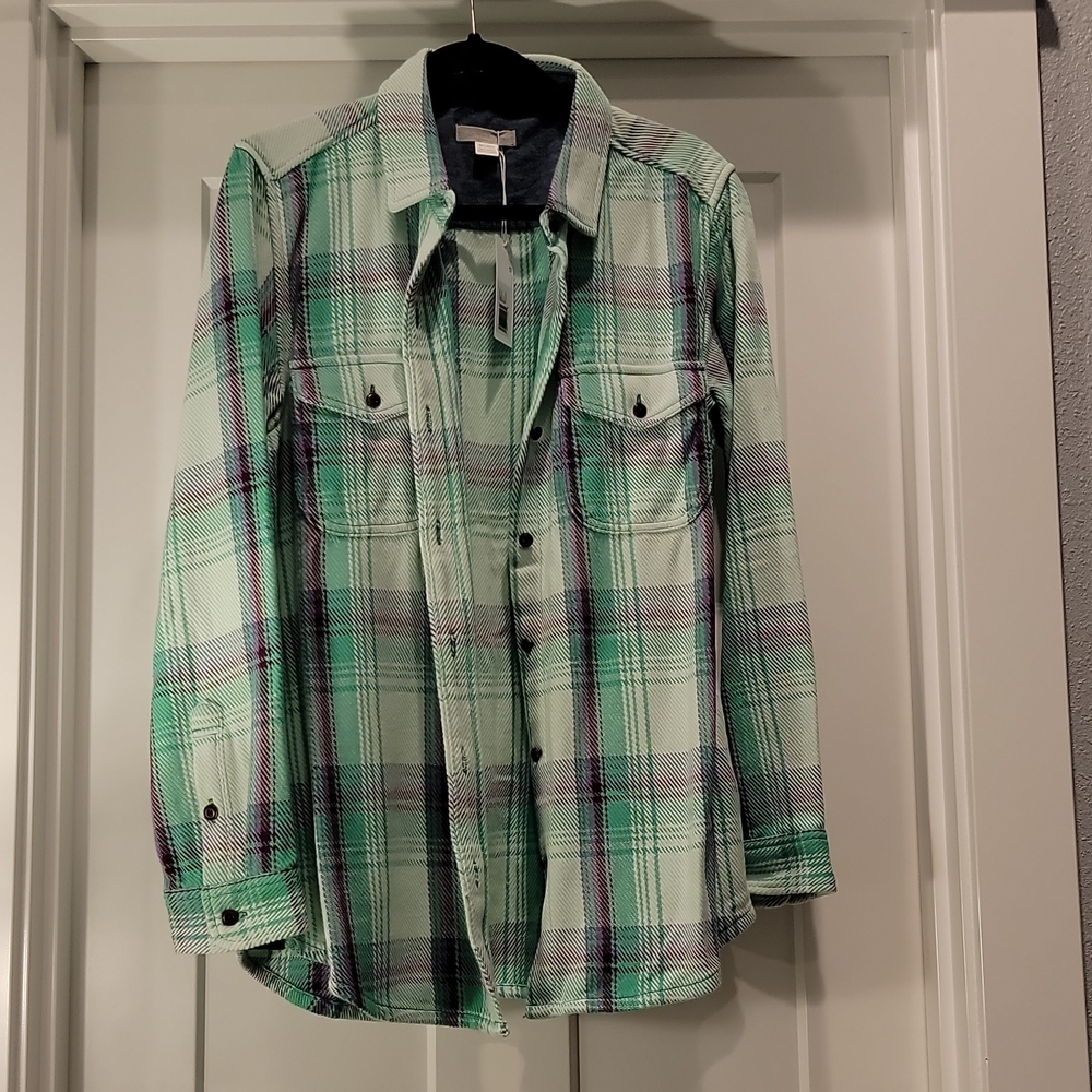 Outerknown Green Plaid Casual Shirt